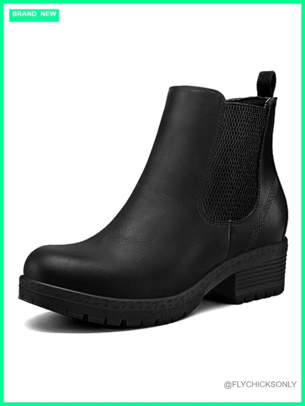 Women's Chelsea Ankle Boots Chunky Block Low Heel Fall Booties PU